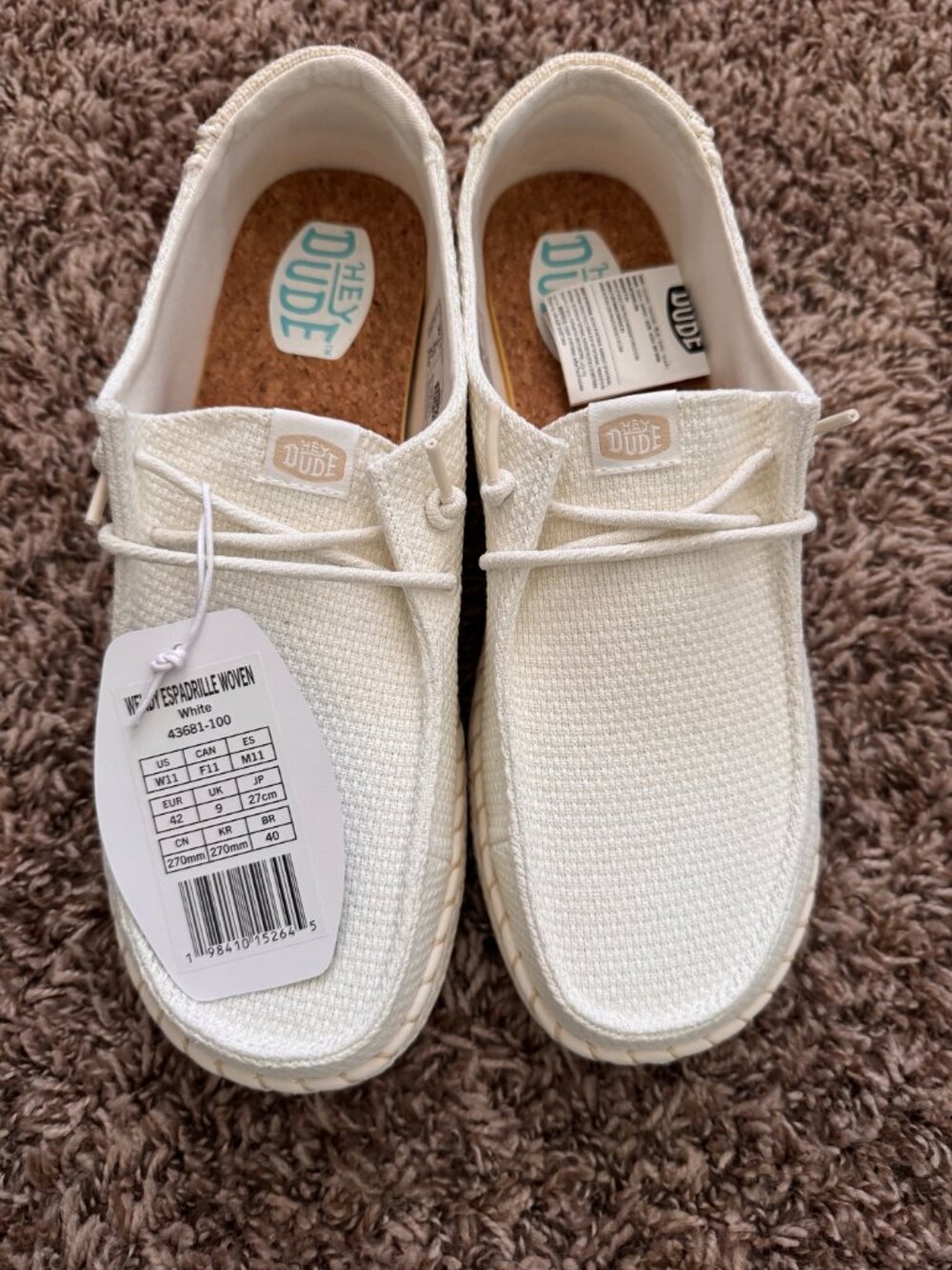 NWT Hey Dude Wendy Espadrille Woven, size 11 - Picture 2 of 6